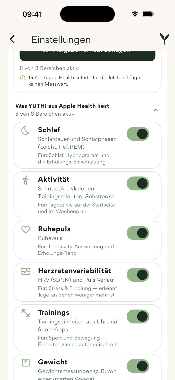 Izin untuk Apple Health: setiap jenis data secara terpisah