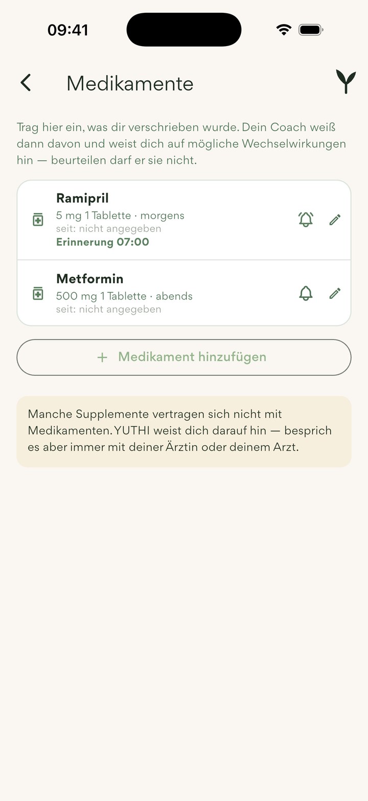 Obat-obatan: Ramipril pagi hari dengan pengingat pukul 07:00 dan Metformin malam hari