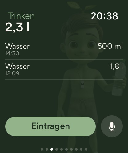 Apple Watch: Minum — catatan hari ini dan pencatatan lewat suara
